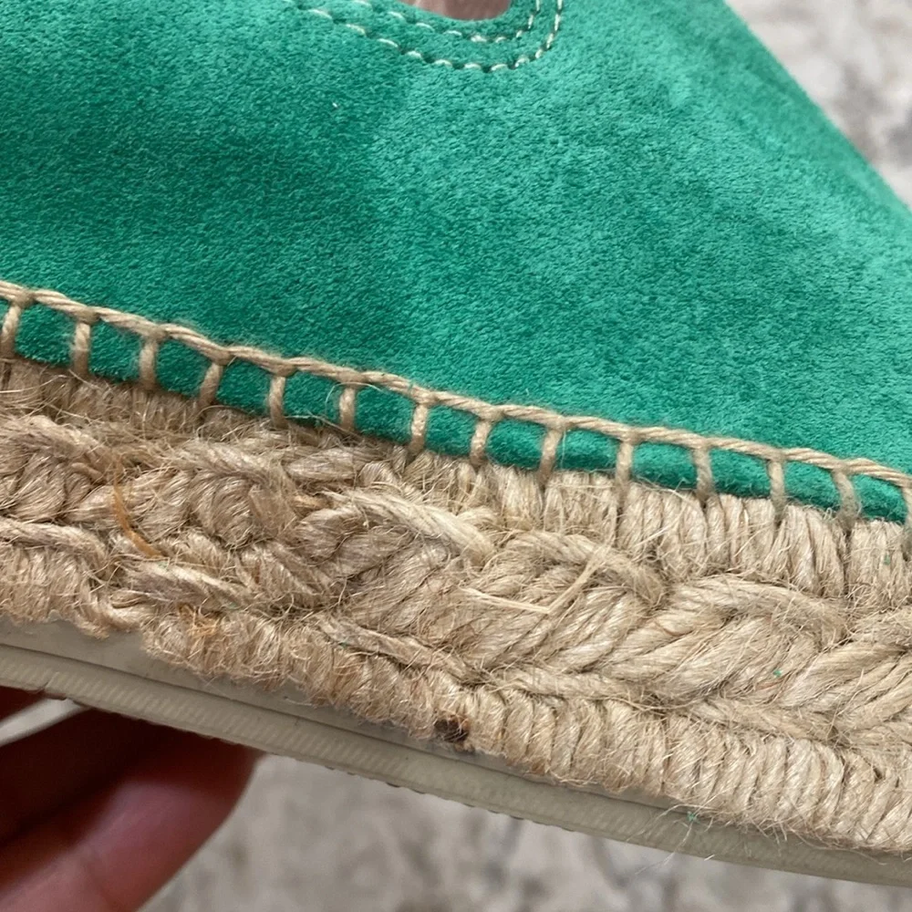 Manebi Hamptons Espadrilles in Apple Green